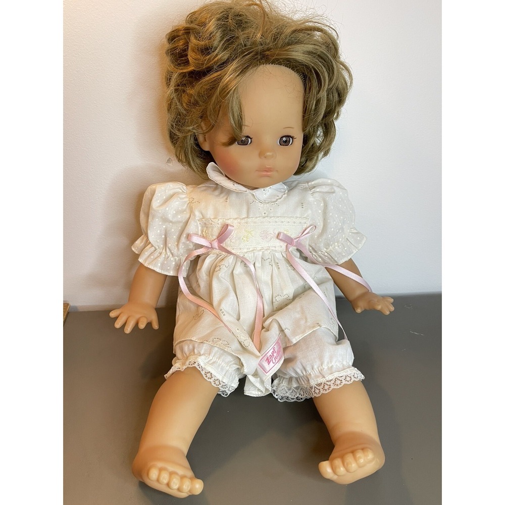 Vintage 1986 Max Zapf Doll Germany Curly Light Brown Hair Eyes Balica Dolls
